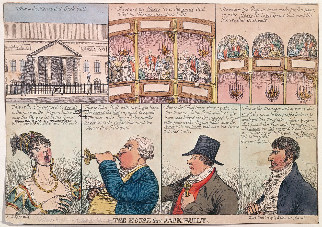 La casa che Jack costruì, pubblicata da Walker nel 1809 da James Gillray
