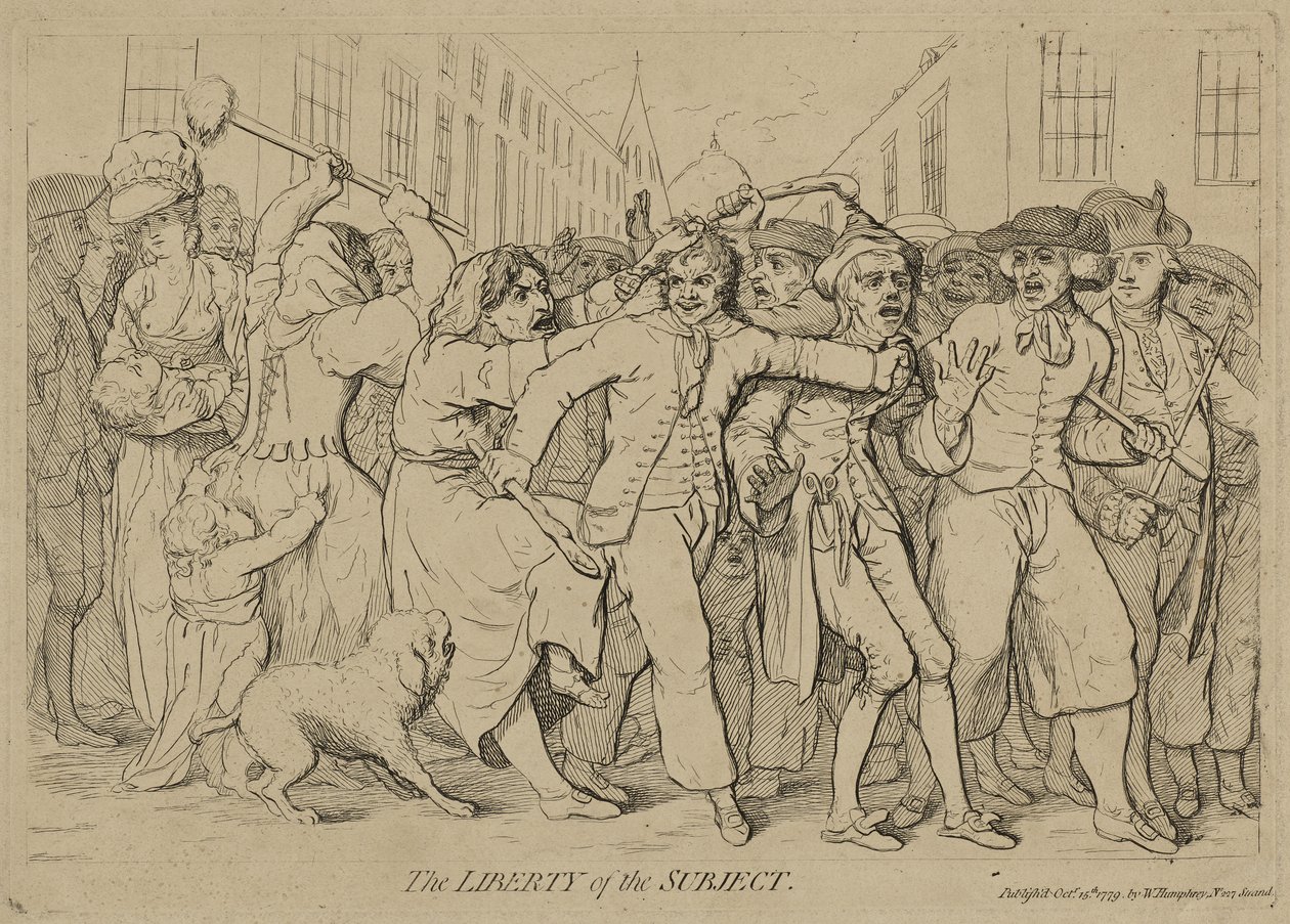 La Libertà del Soggetto, pubblicato il 15 ottobre 1779 da James Gillray