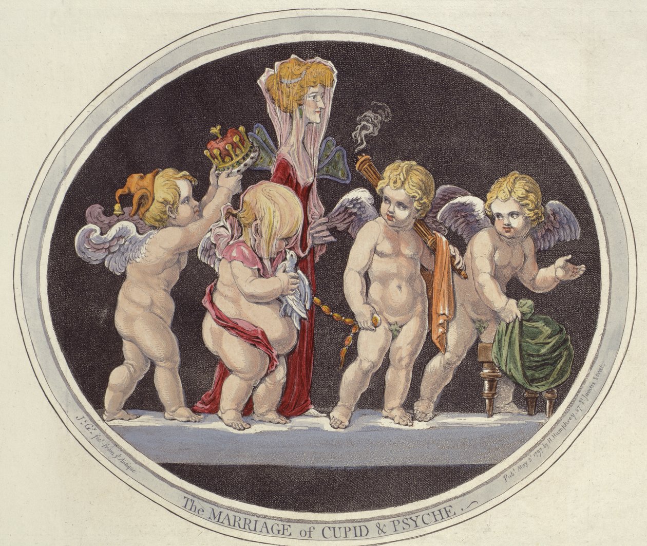 Il Matrimonio di Cupido e Psiche da James Gillray