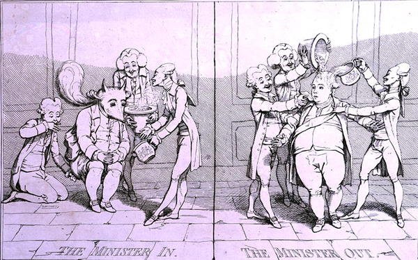 Il ministro dentro - Il ministro fuori da James Gillray