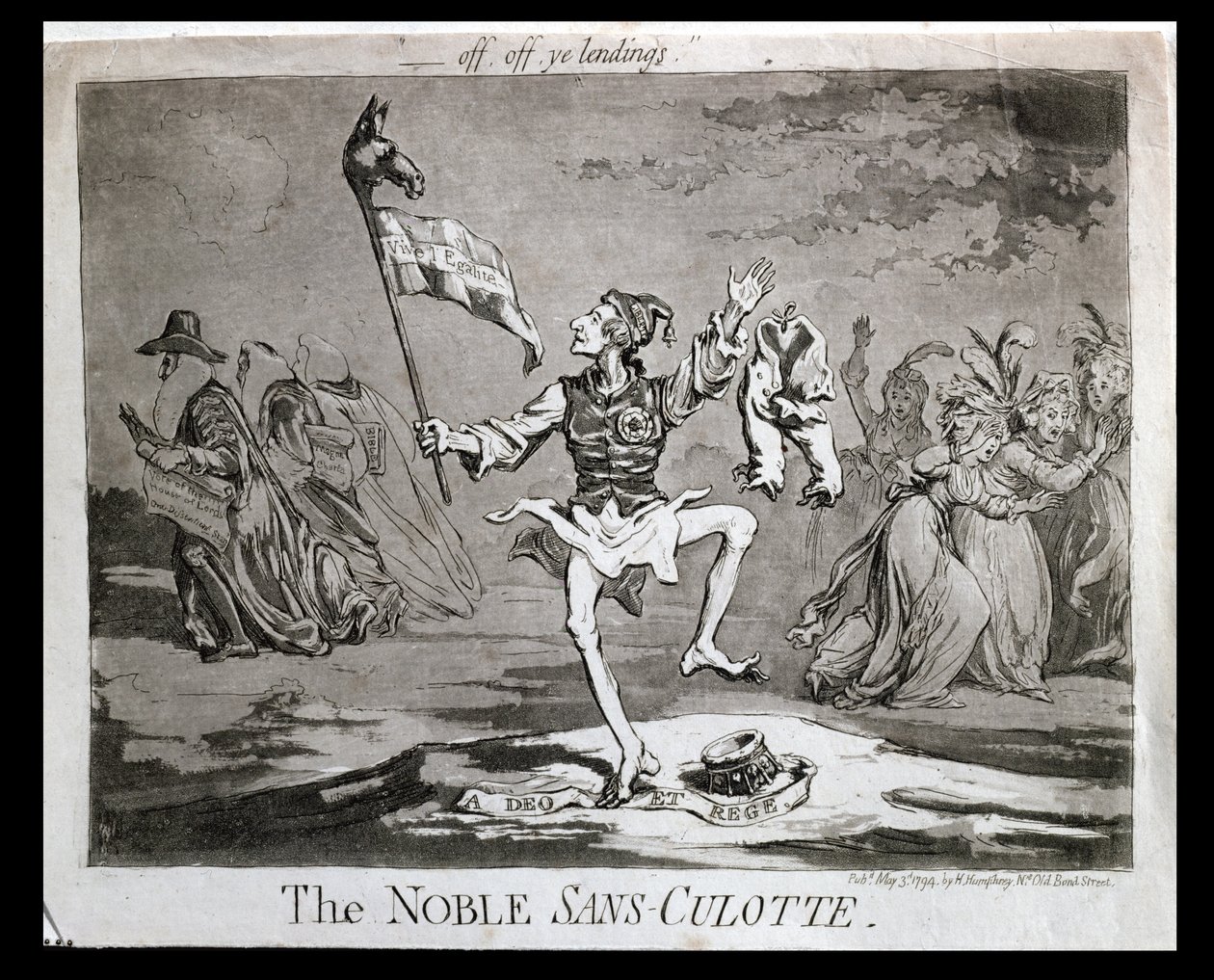 Il nobile Sans-Culotte, pubblicato da Hannah Humphrey nel 1794 da James Gillray