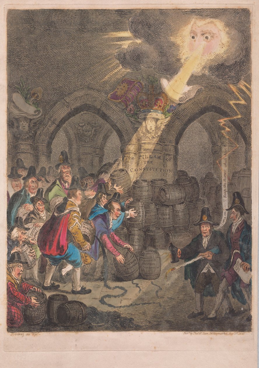 Il pilastro della Costituzione, pub. 1835 da James Gillray