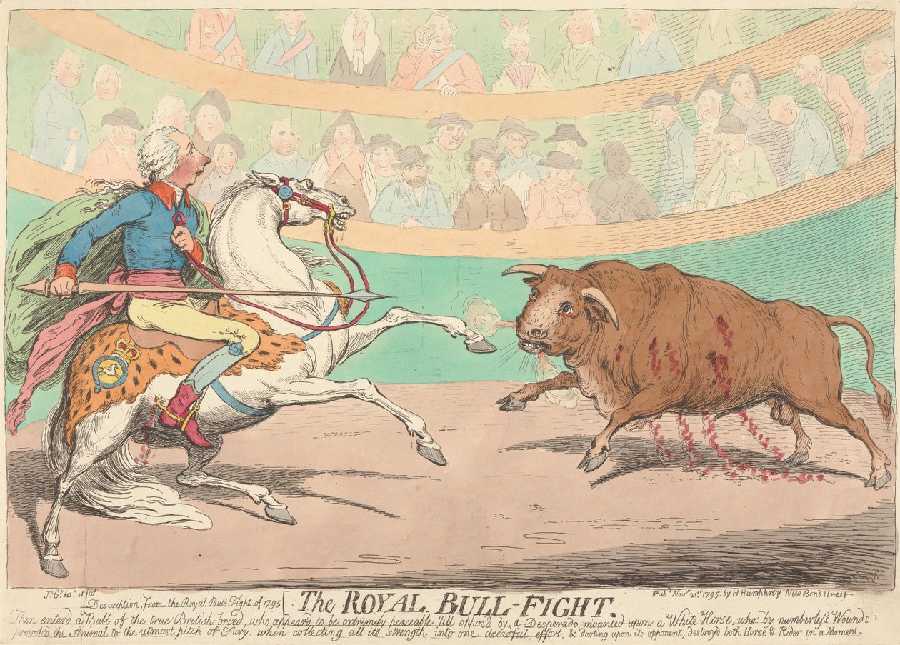 Der königliche Stierkampf da James Gillray