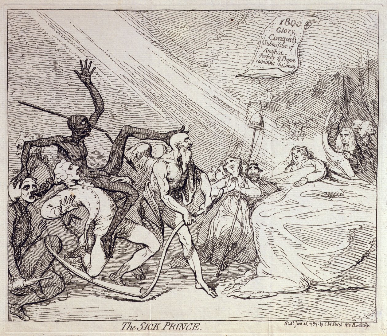 Il principe malato da James Gillray