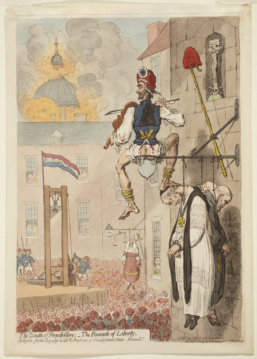 Lo zenit della gloria francese da James Gillray
