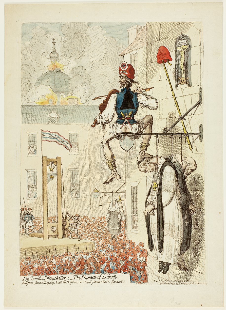Lo zenit della gloria francese; Il pinnacolo della libertà da James Gillray
