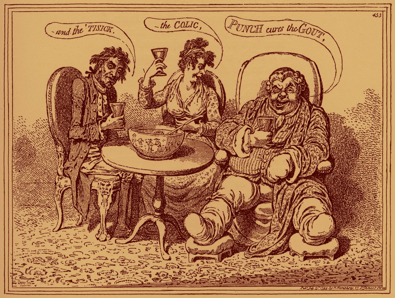 I danni del bere forte - caricatura da James Gillray