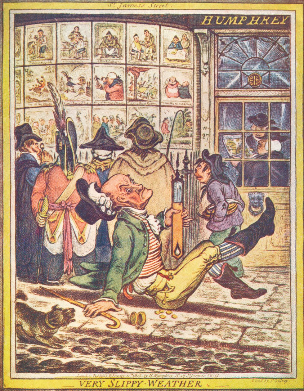 Tempo molto scivoloso, 1808 da James Gillray