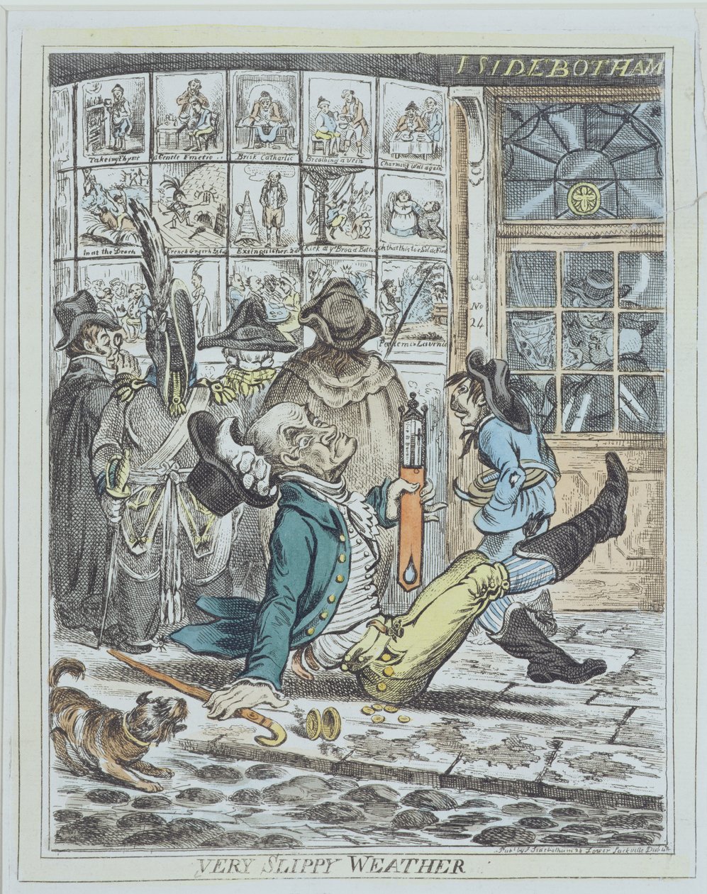 Tempo molto scivoloso, inciso da J. Sidebotham da James Gillray