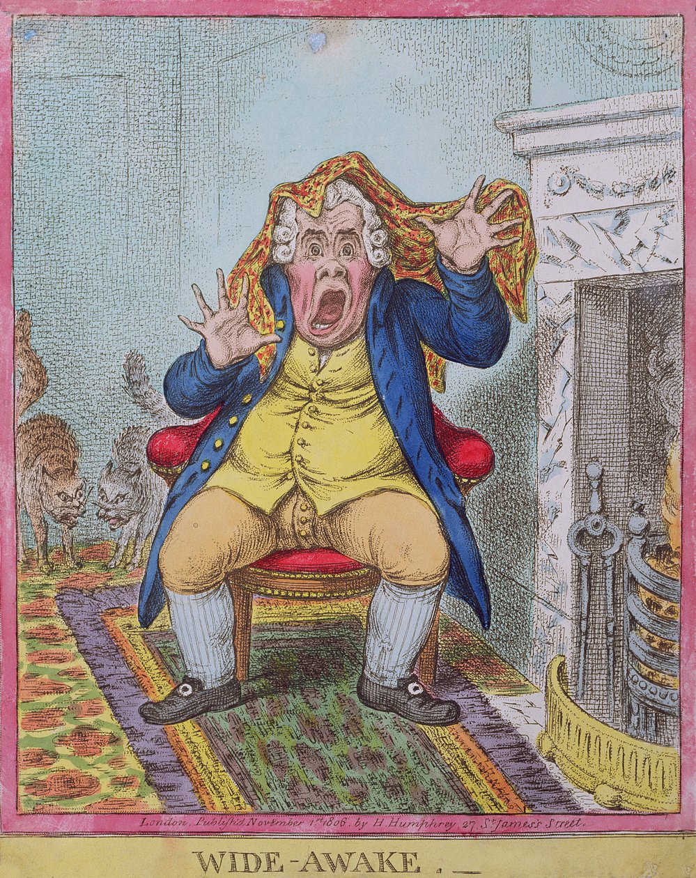 Wide Awake, pubblicato da Hannah Humphrey nel 1806 da James Gillray