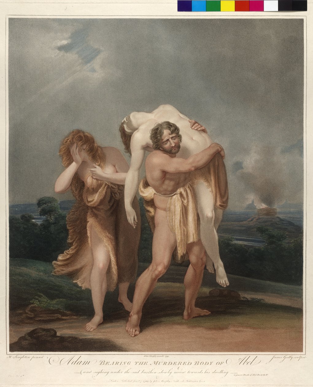 Adamo porta il corpo morto di Abele a casa da James Godby