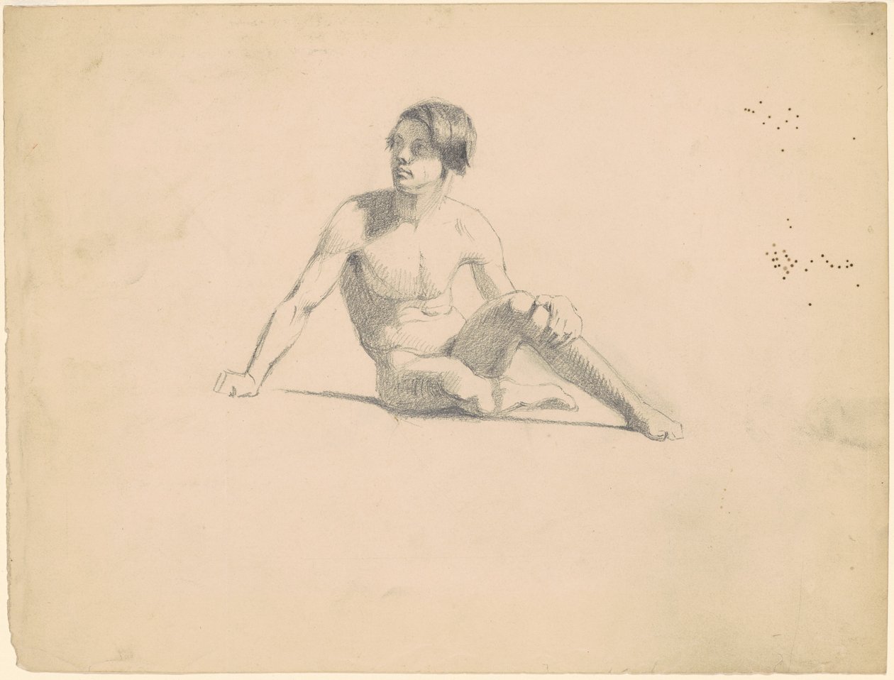 Nudo maschile seduto da James Goodwyn Clonney