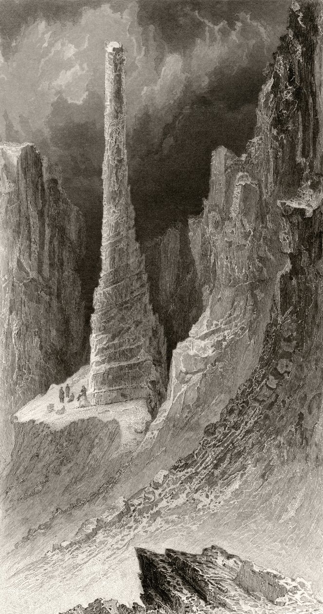 Monumento di Tennyson, inciso da J. McGoffin, da 