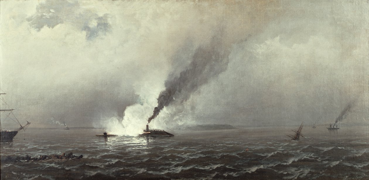 Il Monitor e il Merrimac, 1874-75 da James Hamilton