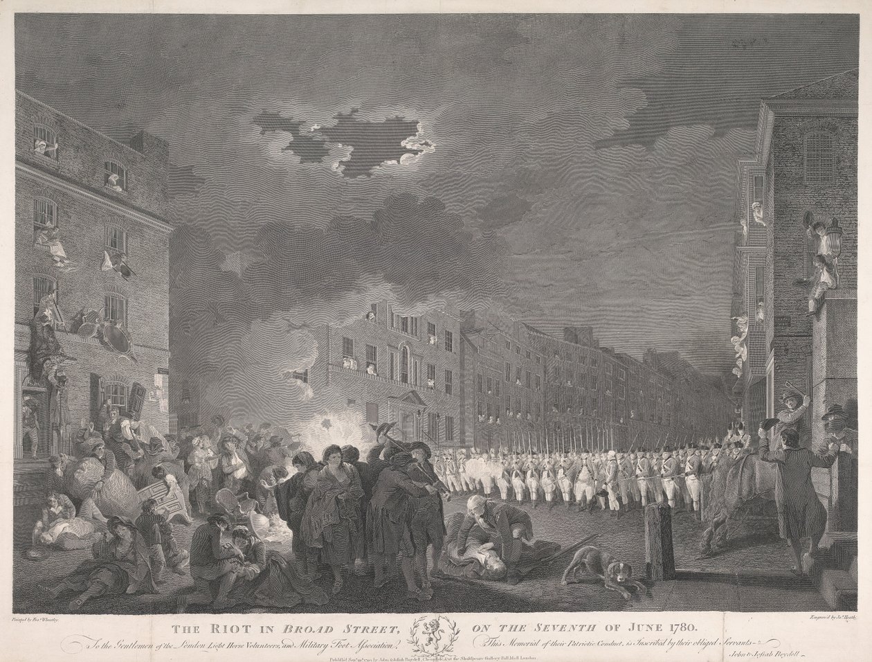 La rivolta di Broad Street del 7 giugno 1780 da James Heath