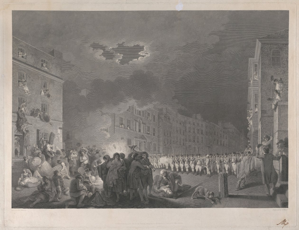 La rivolta in Broad Street il sette giugno 1780 da James Heath
