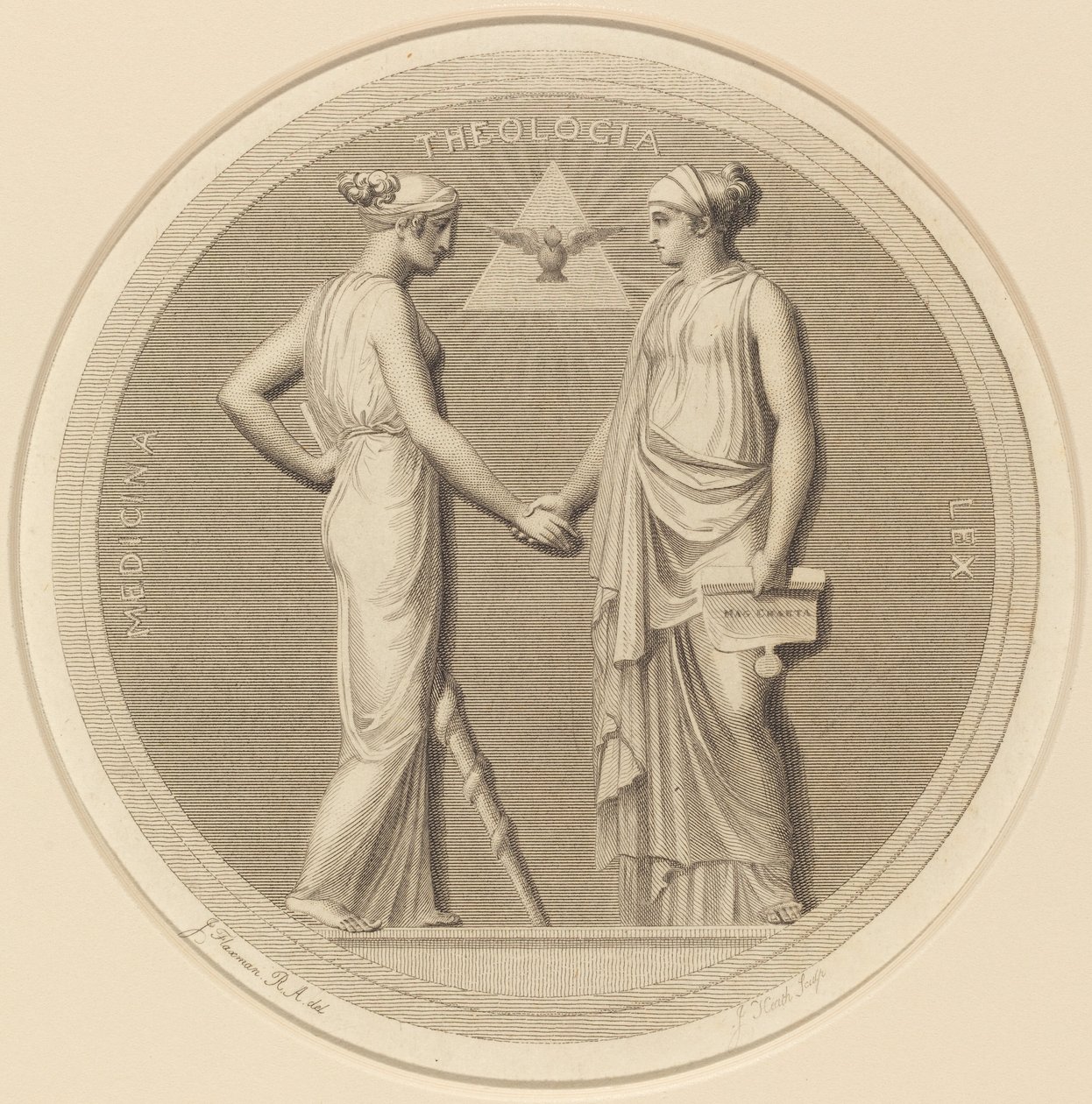 Medicina - Teologia - Legge da James Heath after John Flaxman
