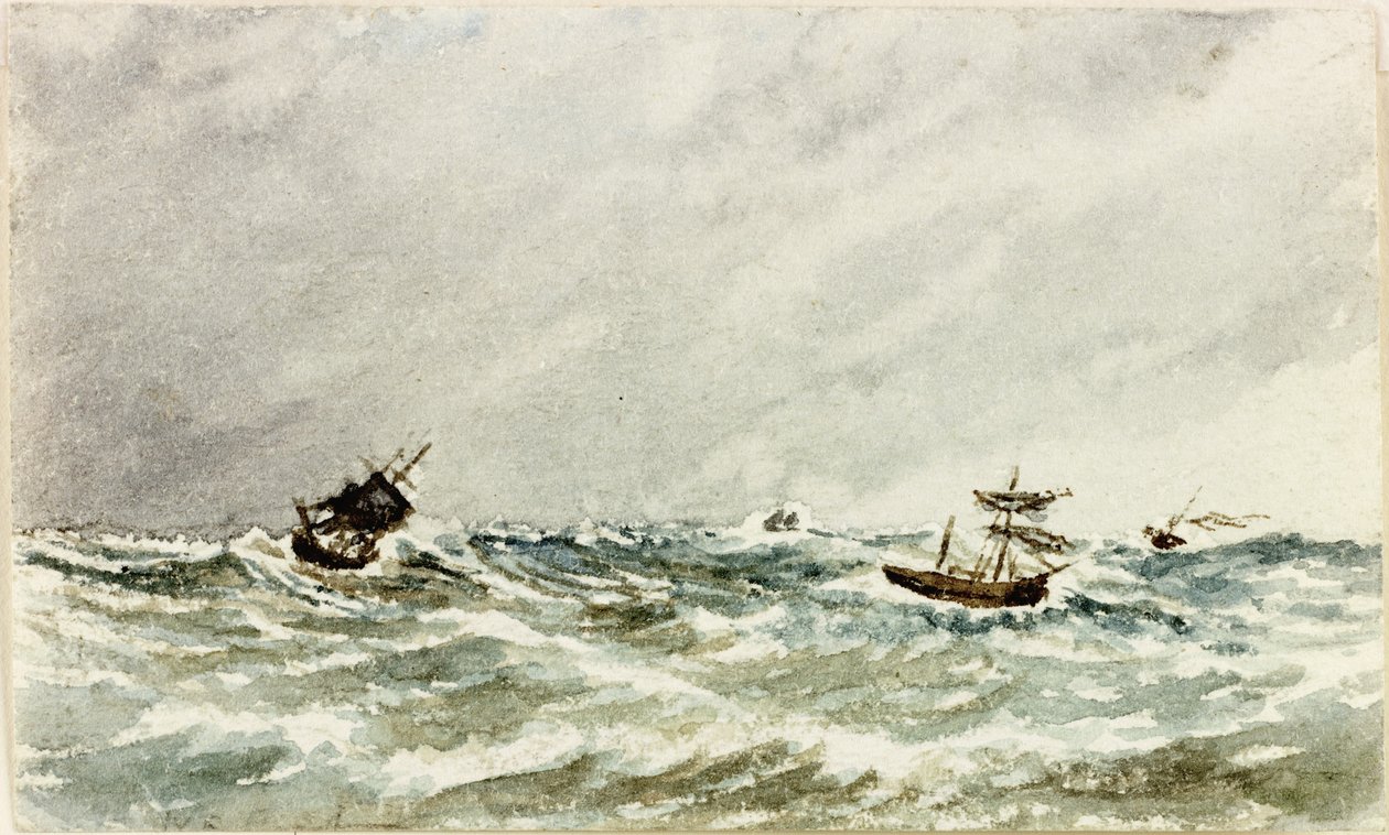 Tempesta in mare al largo del Tyne da James Henry Cleet
