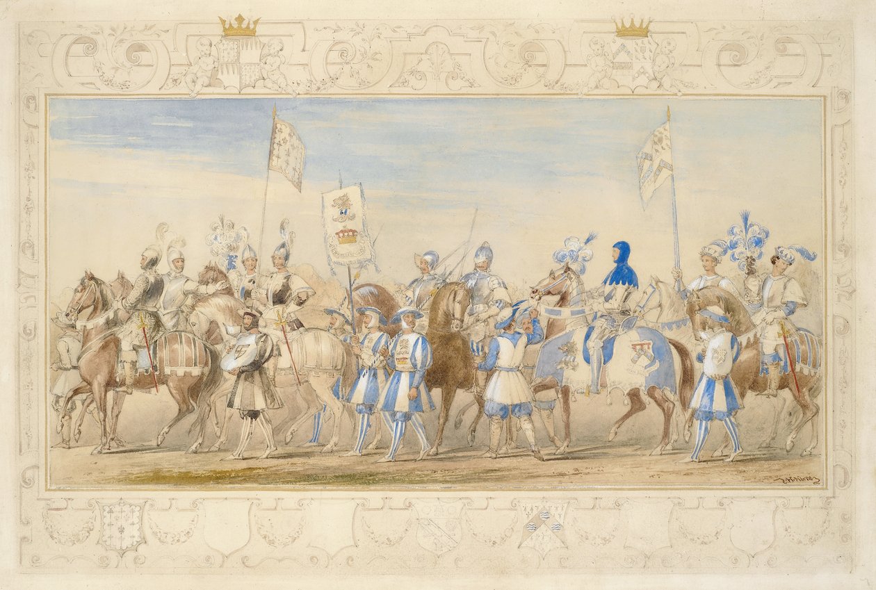 Continuazione del seguito del marchese di Waterford, cavaliere del drago e visconte Alford, cavaliere del leone nero, 1839 da James Henry Nixon