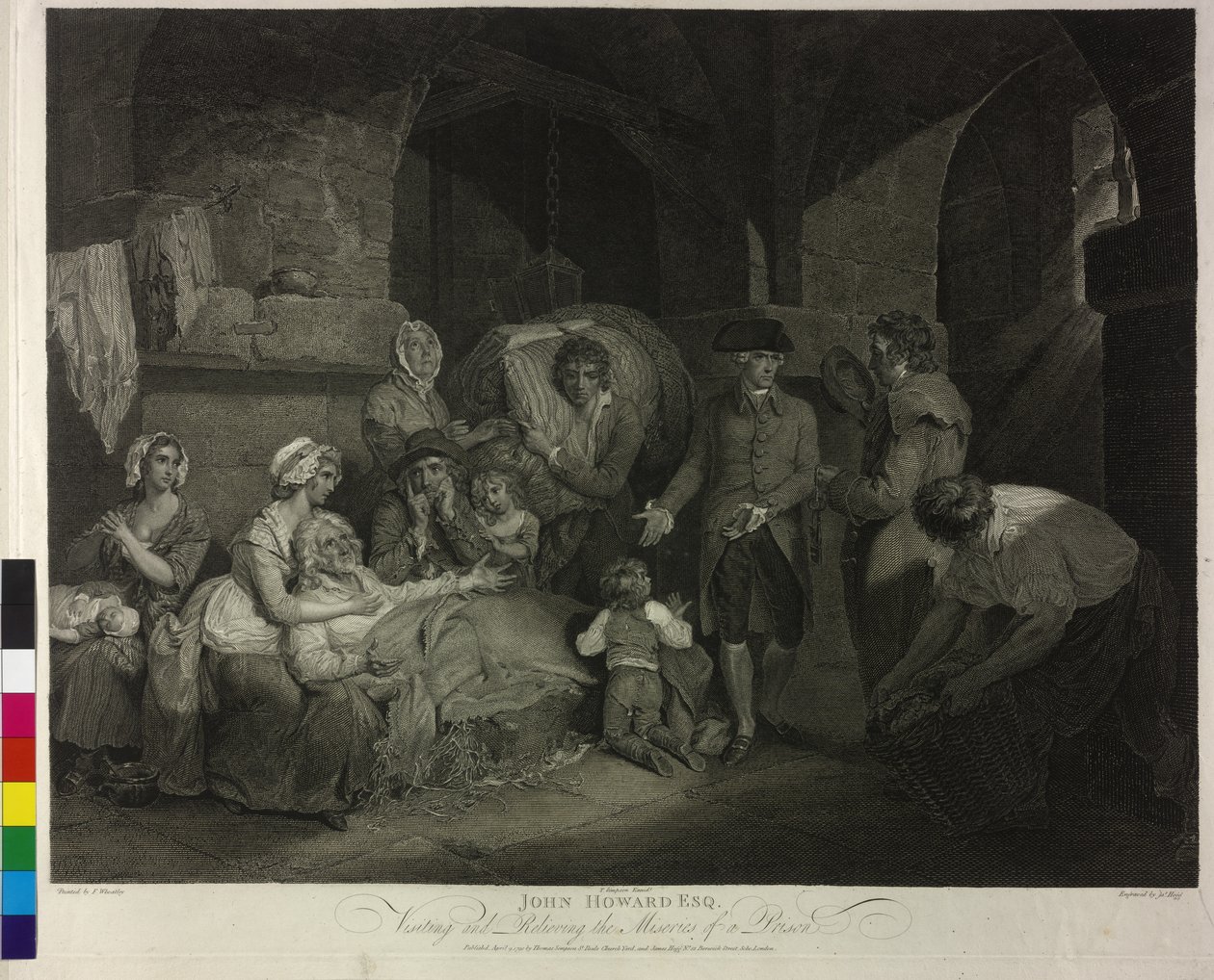 John Howard in visita a una prigione da James Hogg