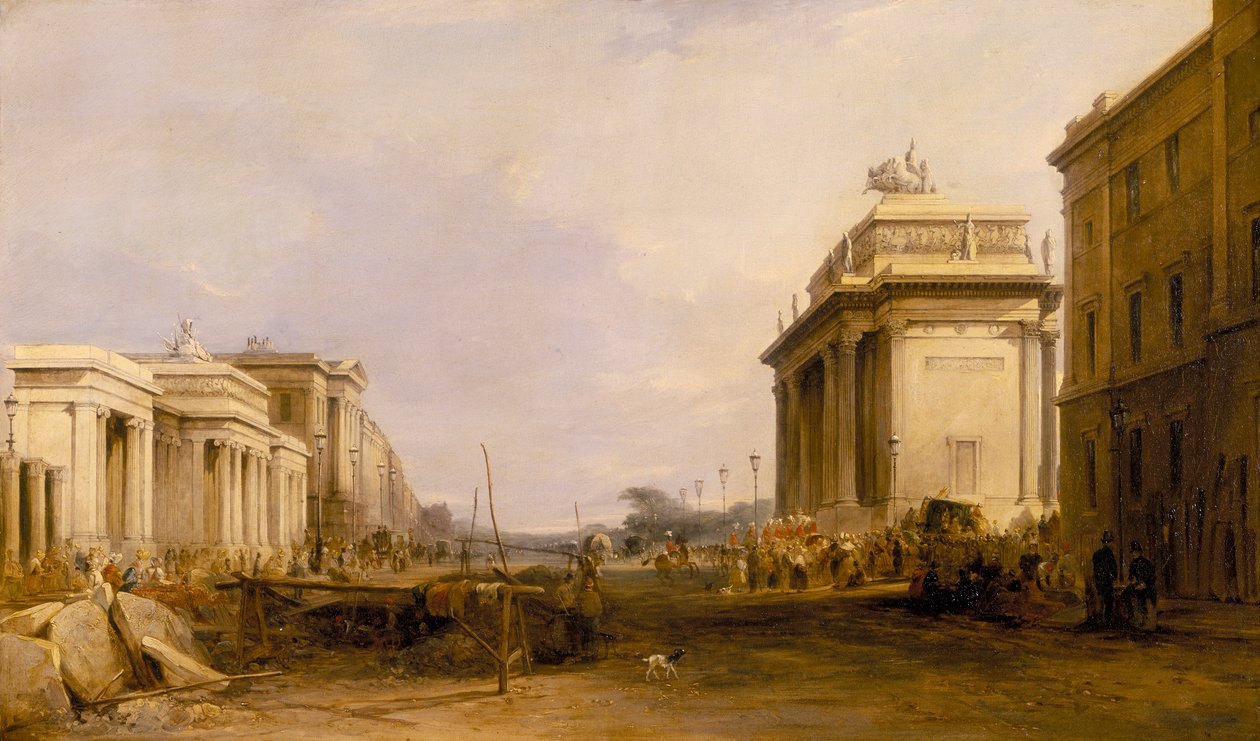 Hyde Park Corner e Constitution Arch, c1833 da James Holland