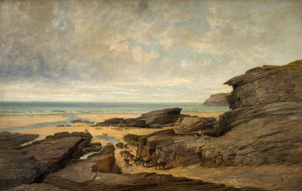 Bassa marea, Trebarwith Strand, Tintagel, Cornovaglia da James Holland