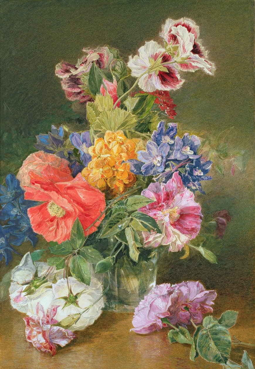 Rose, papavero e pelargonia da James Holland