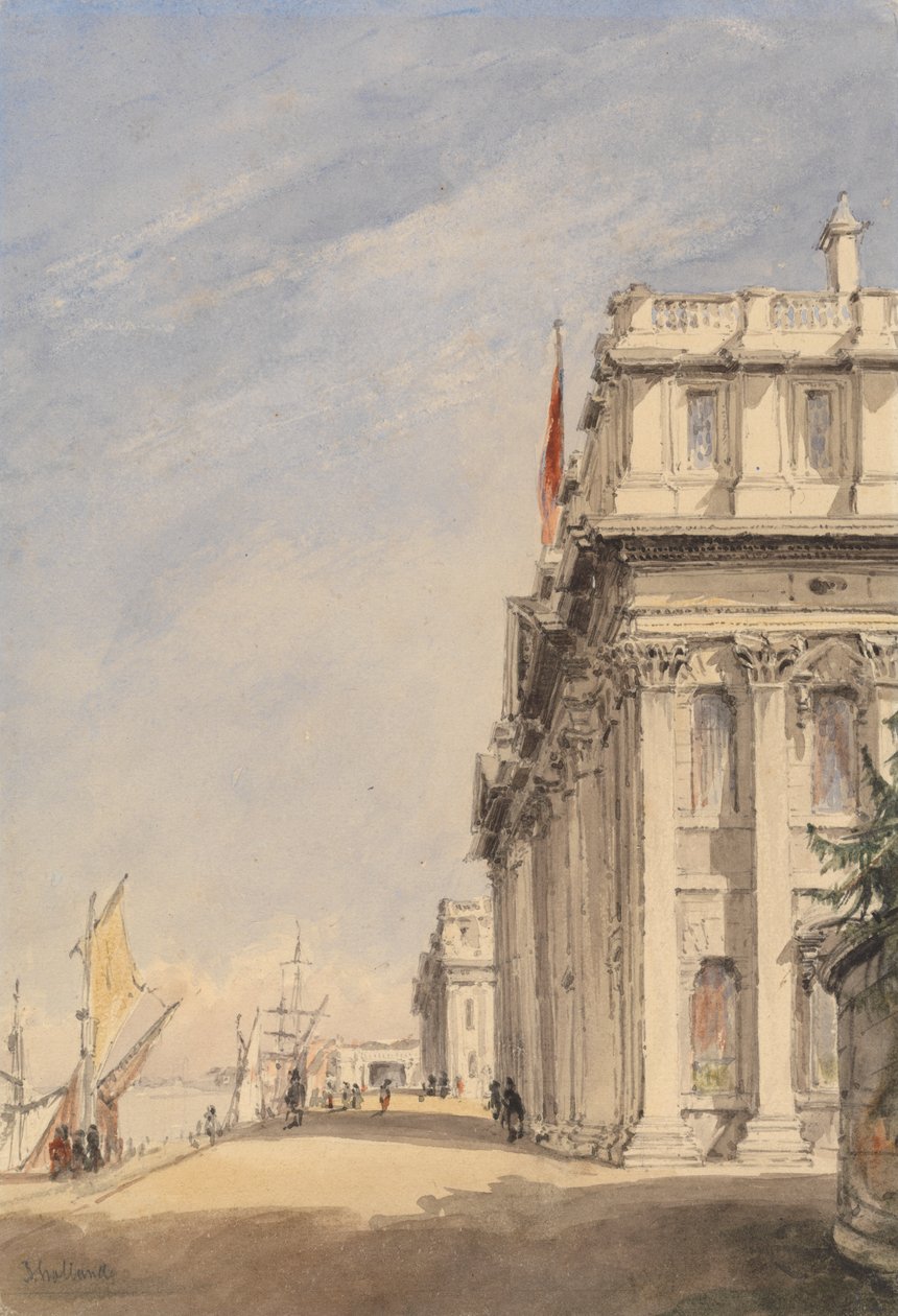 La facciata del Royal Naval College, Greenwich da James Holland