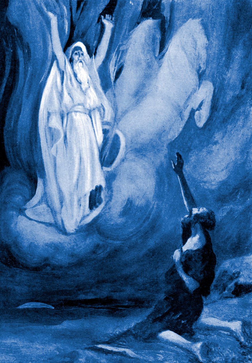 Elia ascende su un carro di fuoco - Bibbia da James Jacques Joseph (after) Tissot
