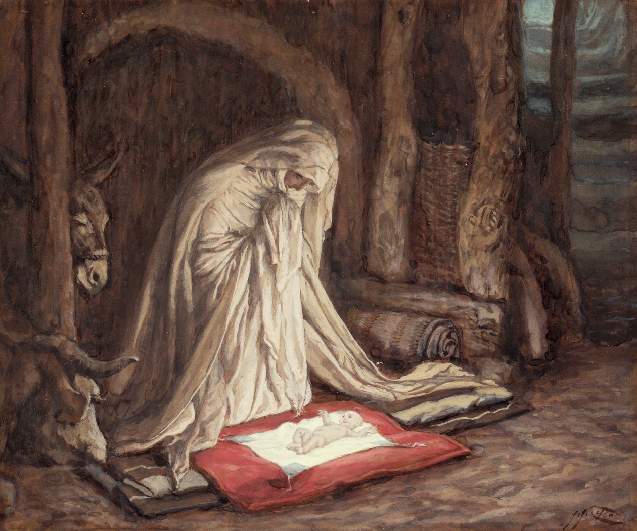 Nascita di Nostro Signore Gesù Cristo, illustrazione per La Vita di Cristo, c.1886-94 da James Jacques Joseph Tissot
