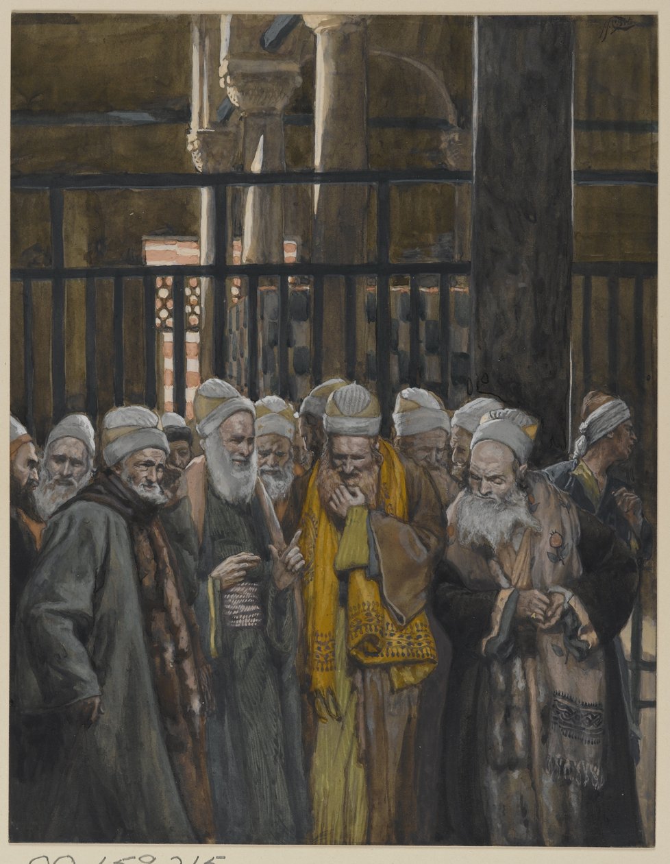 La cospirazione dei Giudei, illustrazione da La vita di Nostro Signore Gesù Cristo, 1886-94 da James Jacques Joseph Tissot