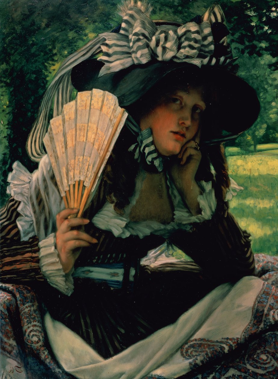 Ragazza con ventaglio, c.1870-71 da James Jacques Joseph Tissot