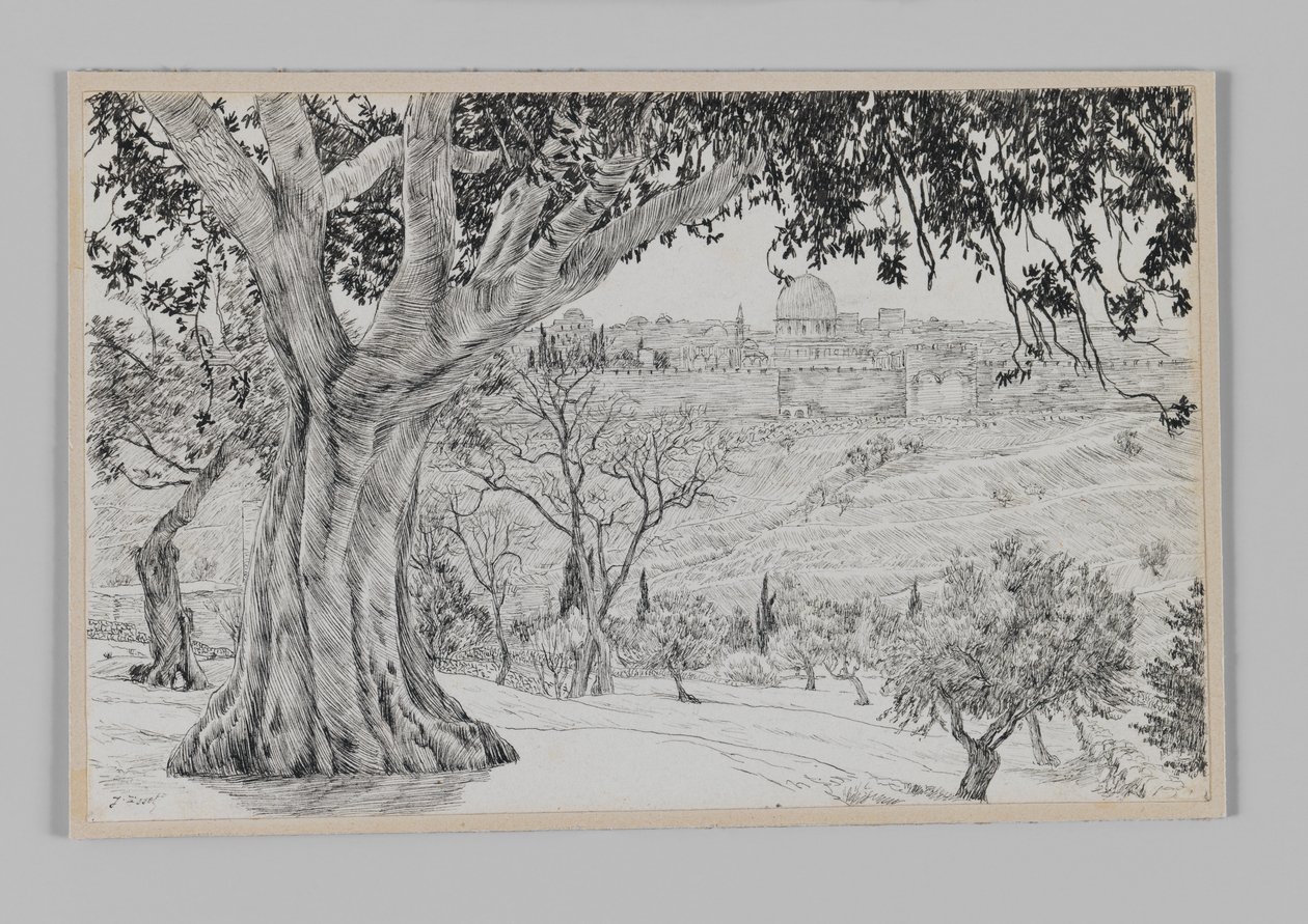 A metà strada sul Monte degli Ulivi, illustrazione da La vita di Nostro Signore Gesù Cristo da James Jacques Joseph Tissot