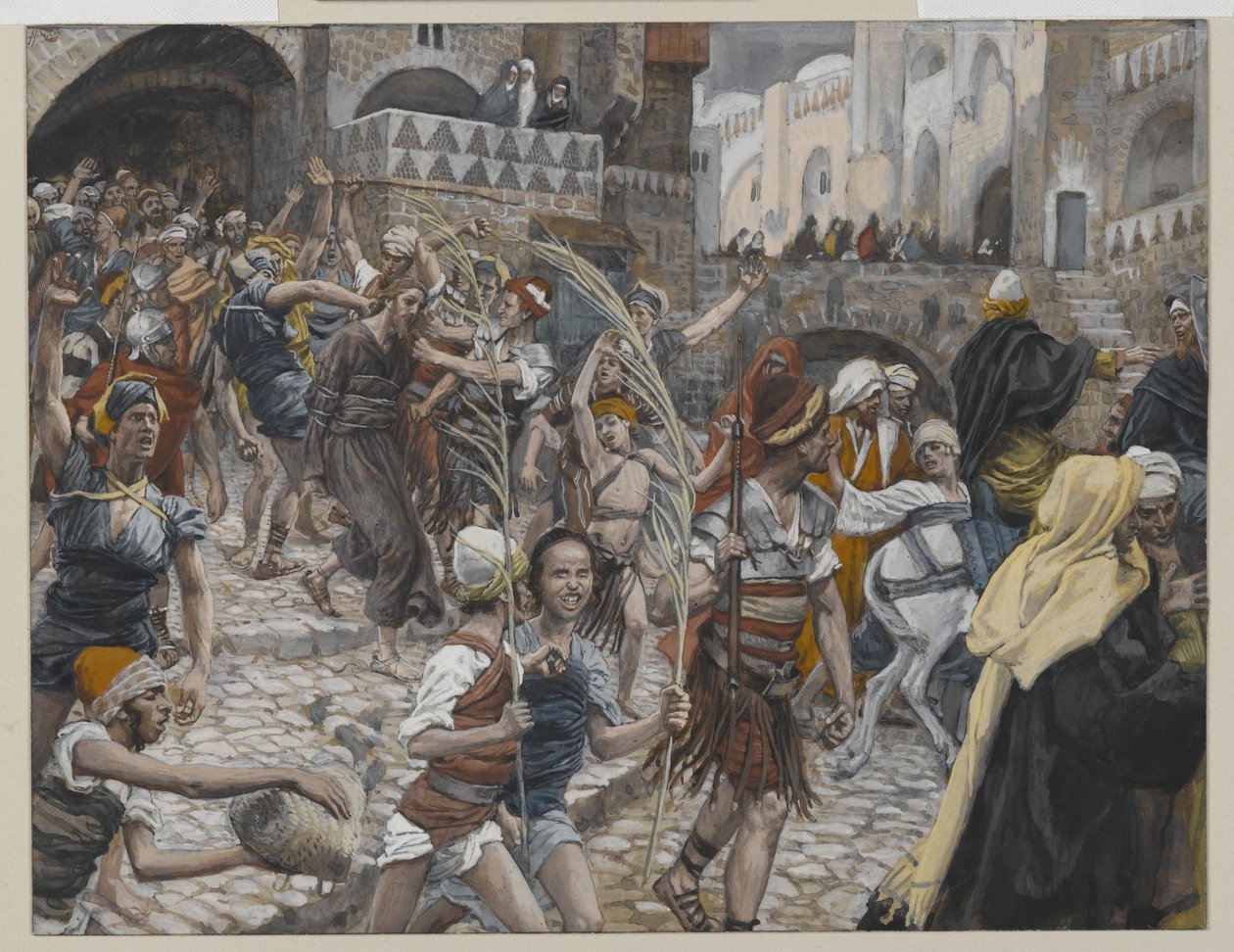 Gesù condotto da Caifa a Pilato, illustrazione da La vita di Nostro Signore Gesù Cristo, 1886-94 da James Jacques Joseph Tissot