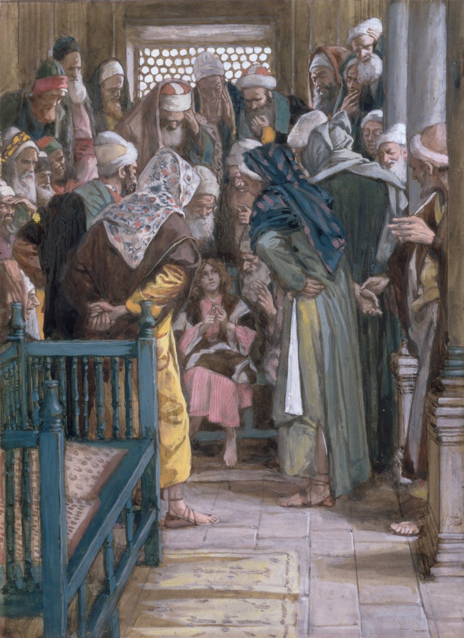 Gesù tra i dottori, illustrazione per La vita di Cristo, c.1886-96 da James Jacques Joseph Tissot