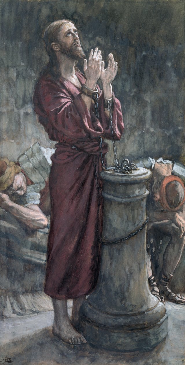 Gesù in prigione, illustrazione per La vita di Cristo da James Jacques Joseph Tissot