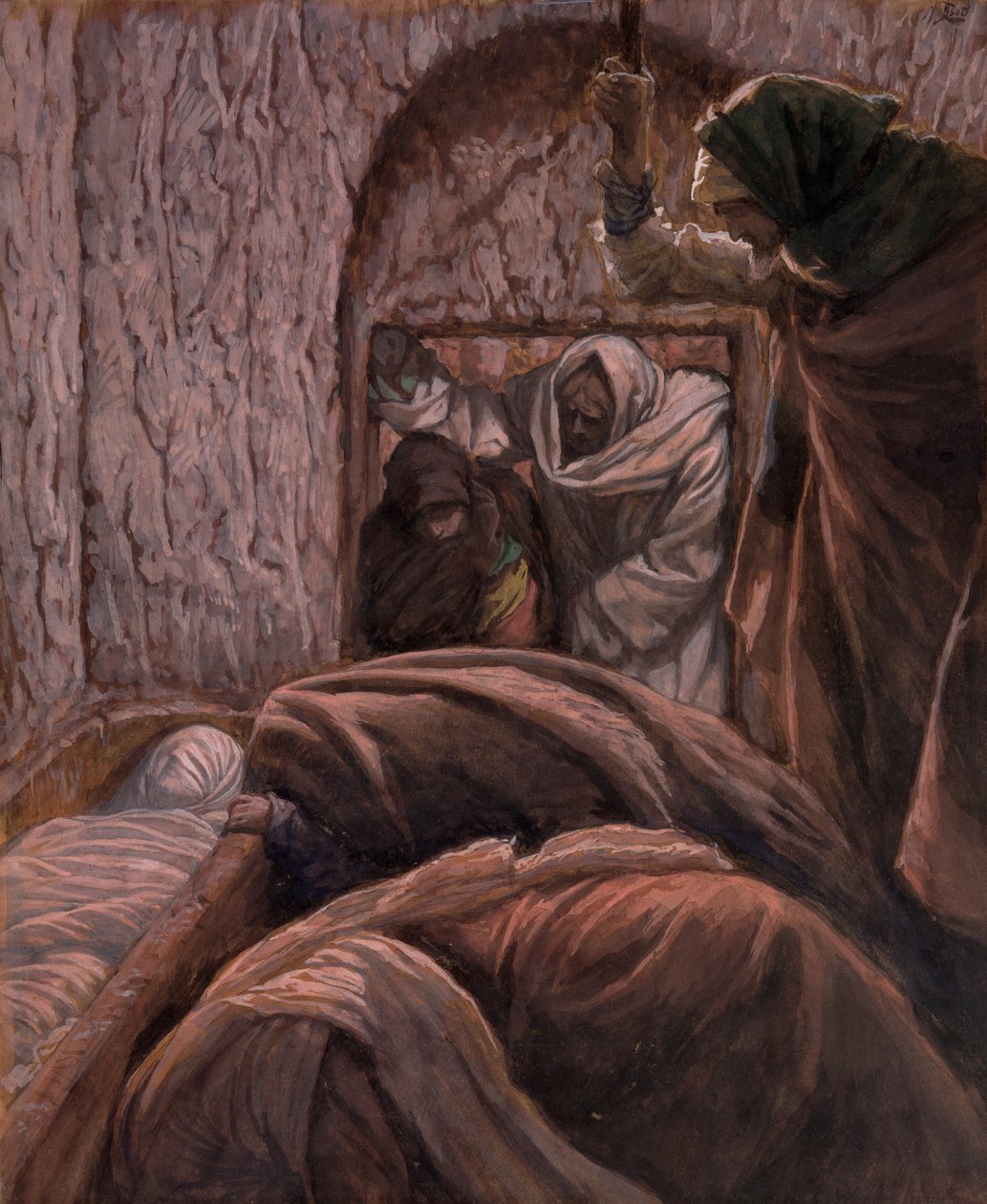 Gesù nel sepolcro, illustrazione per La vita di Cristo da James Jacques Joseph Tissot