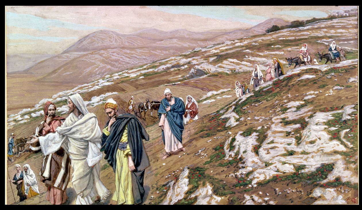 Gesù in cammino verso la Galilea, illustrazione per La vita di Cristo, c.1886-96 da James Jacques Joseph Tissot