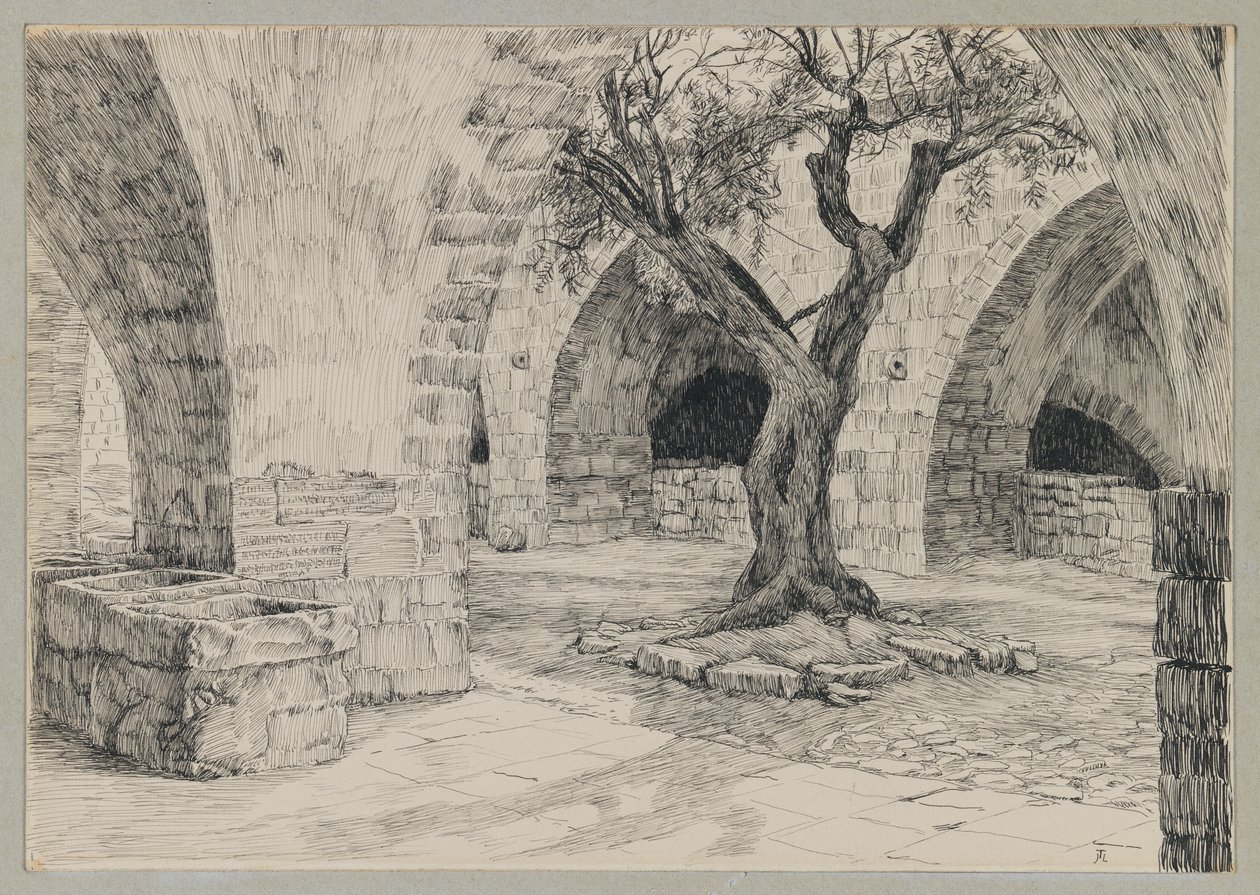 Edificio annesso del Convento Armeno, Gerusalemme, illustrazione da La vita di Nostro Signore Gesù Cristo da James Jacques Joseph Tissot