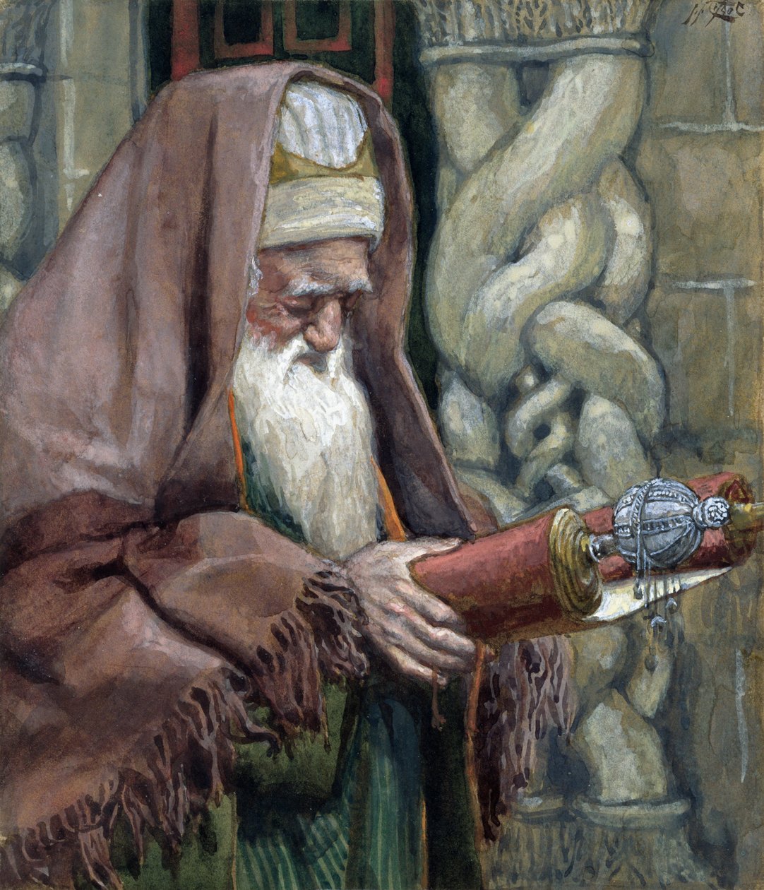 Simeone, illustrazione per La Vita di Cristo, c.1886-94 da James Jacques Joseph Tissot
