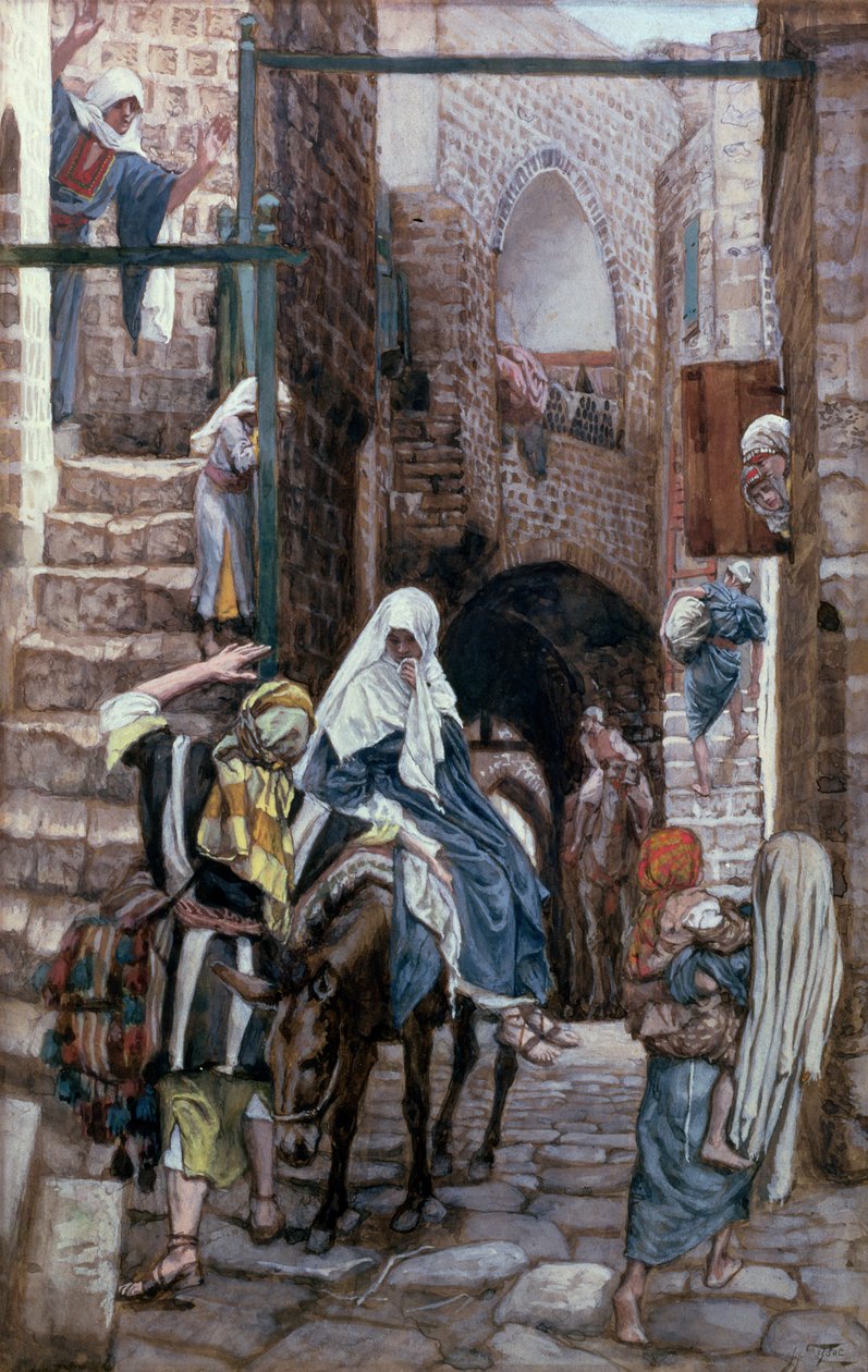 San Giuseppe Cerca Alloggio a Betlemme, illustrazione per La Vita di Cristo, c.1886-94 da James Jacques Joseph Tissot