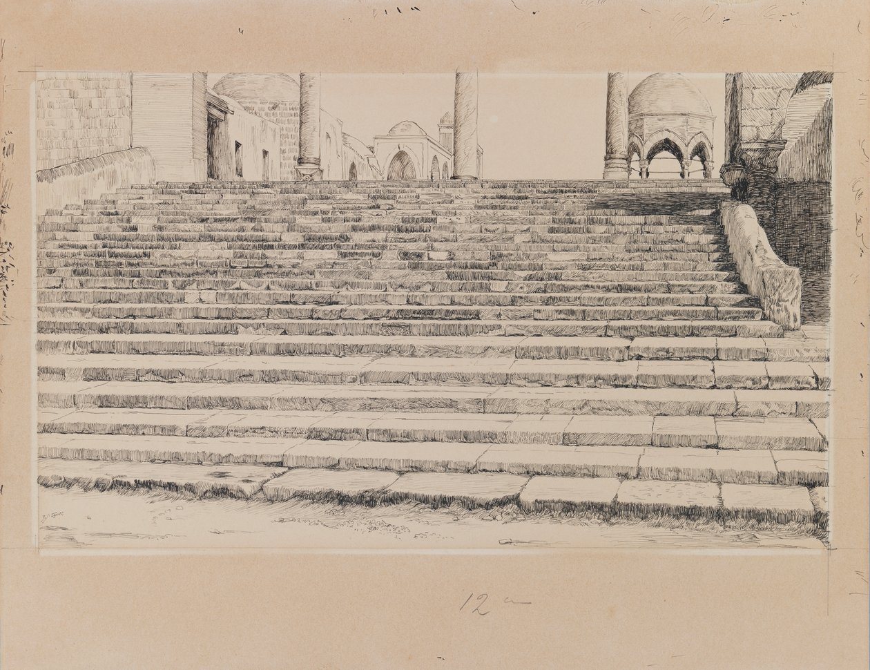 Scala del Cortile di Haram, illustrazione da La vita di Nostro Signore Gesù Cristo da James Jacques Joseph Tissot