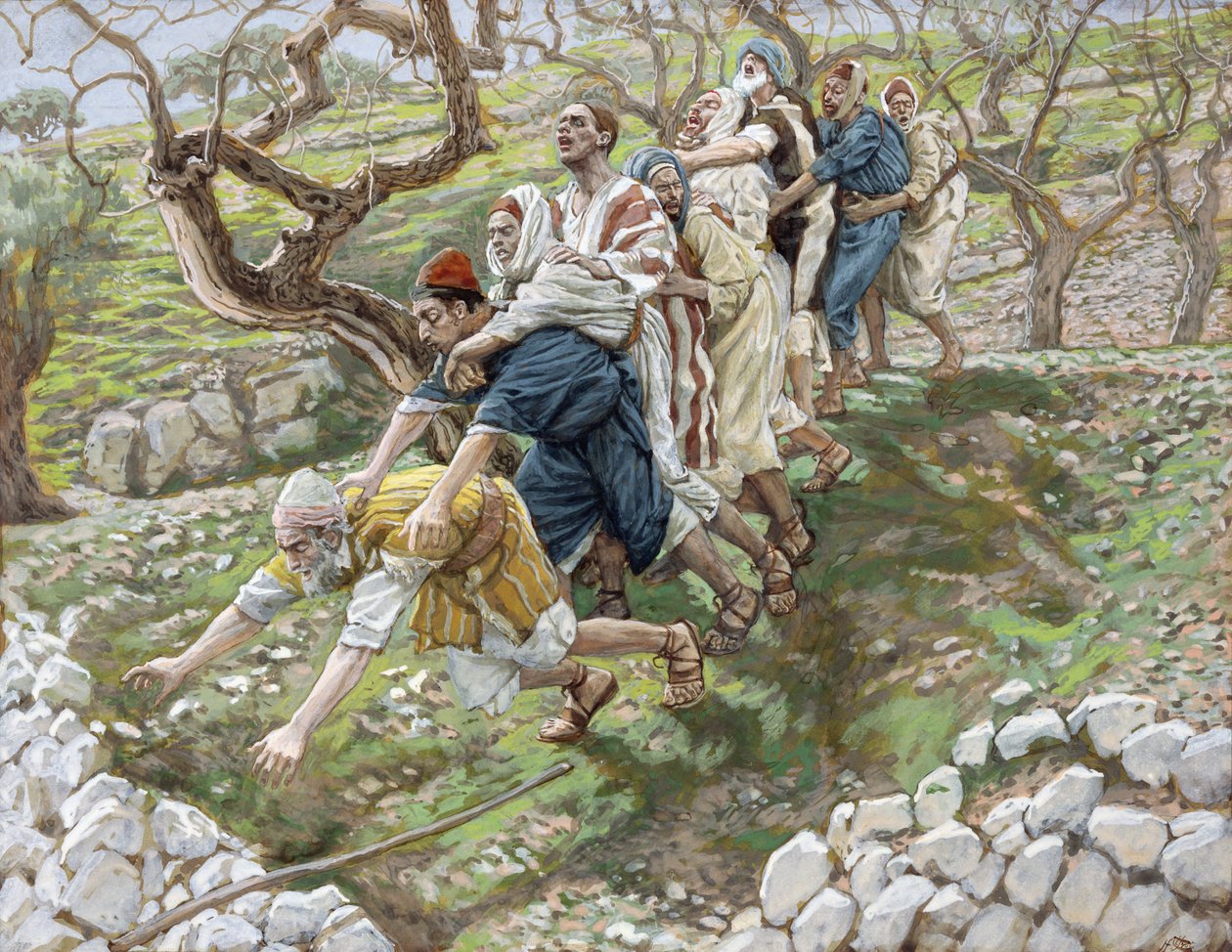 I Ciechi che Guidano i Ciechi, illustrazione per La Vita di Cristo, c.1886-94 da James Jacques Joseph Tissot