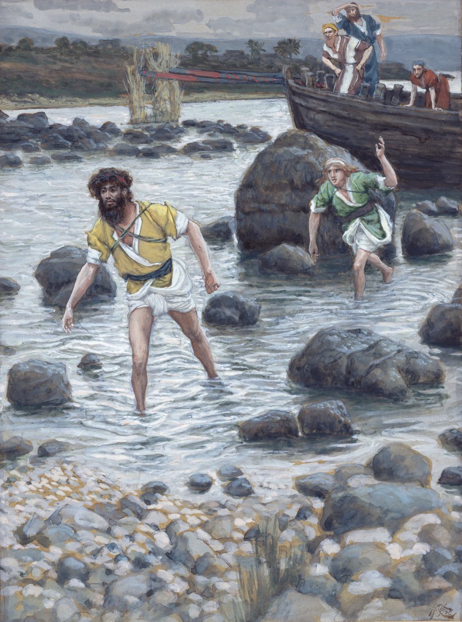 La chiamata di San Giacomo e San Giovanni (illustrazione per La vita di Cristo) da James Jacques Joseph Tissot