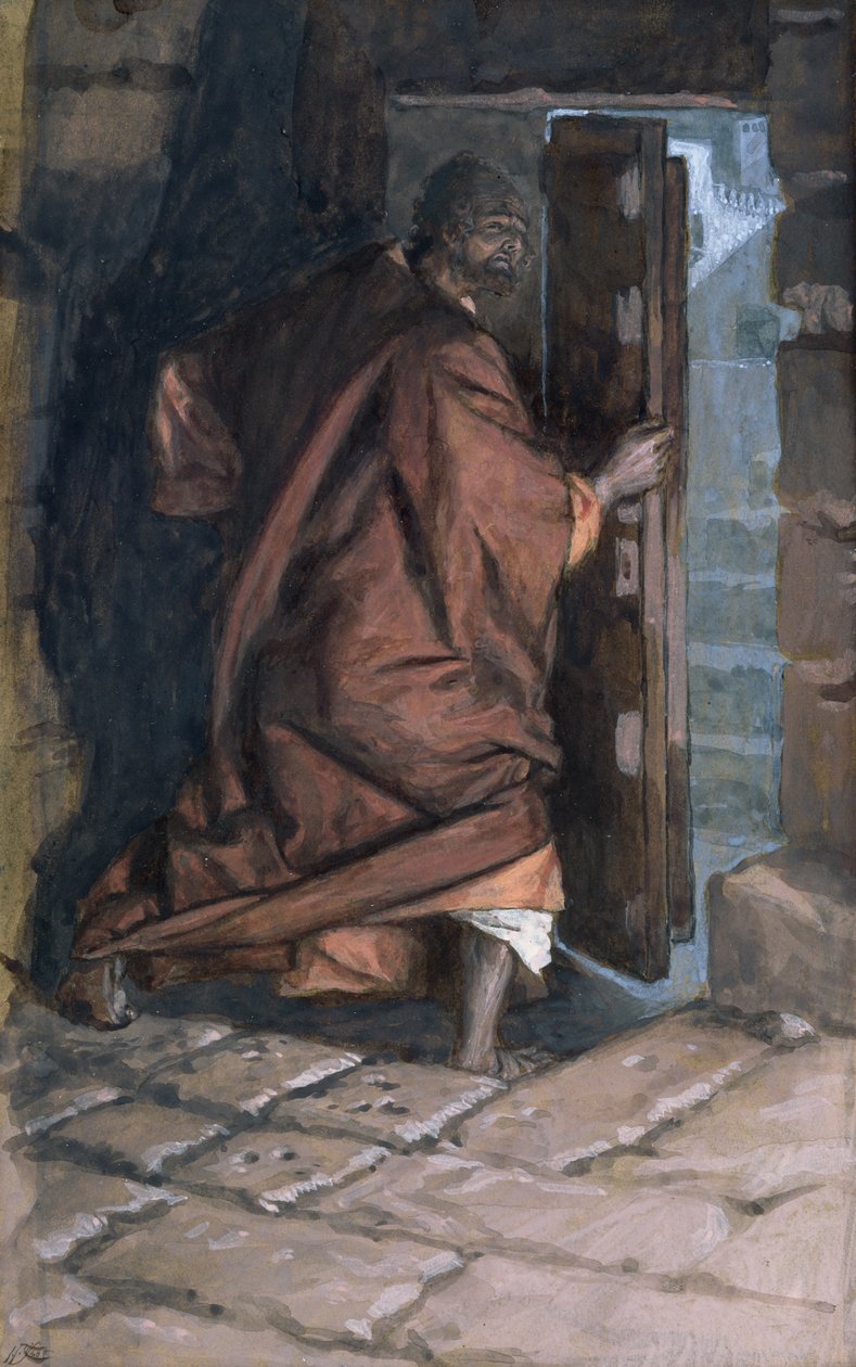 La partenza di Giuda, illustrazione per La vita di Cristo, c.1884-96 da James Jacques Joseph Tissot