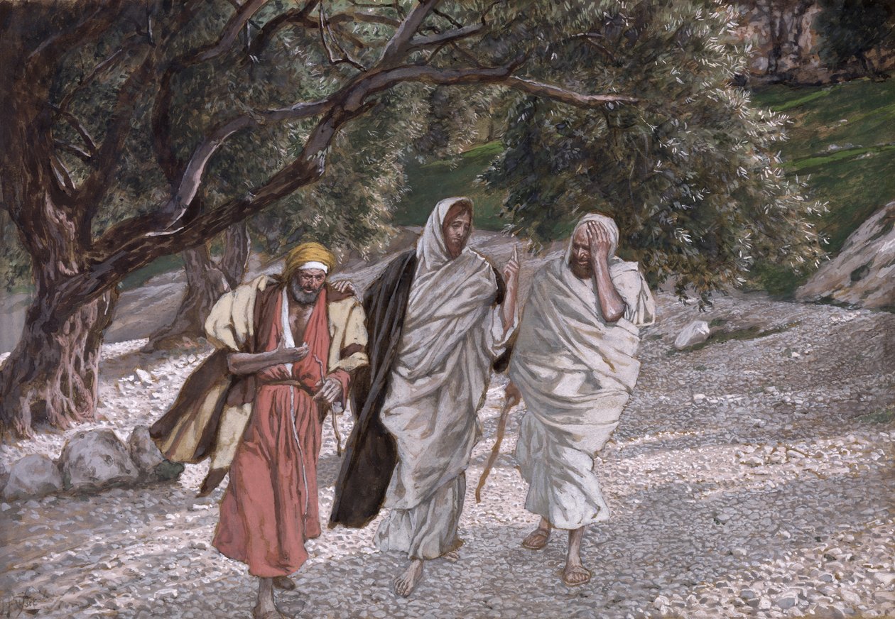 I discepoli sulla strada per Emmaus, illustrazione per La vita di Cristo da James Jacques Joseph Tissot