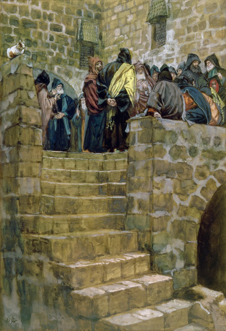 Il consiglio malvagio di Caifa, illustrazione per La vita di Cristo, c.1886-96 da James Jacques Joseph Tissot
