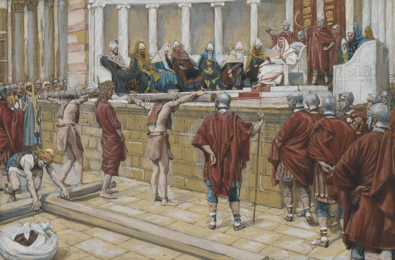 Il giudizio sul Gabbatha, illustrazione da La vita di Nostro Signore Gesù Cristo, 1886-94 da James Jacques Joseph Tissot