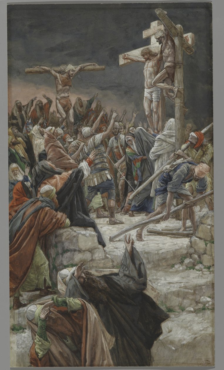 Il perdono del buon ladrone, illustrazione da La vita di Nostro Signore Gesù Cristo, 1886-94 da James Jacques Joseph Tissot