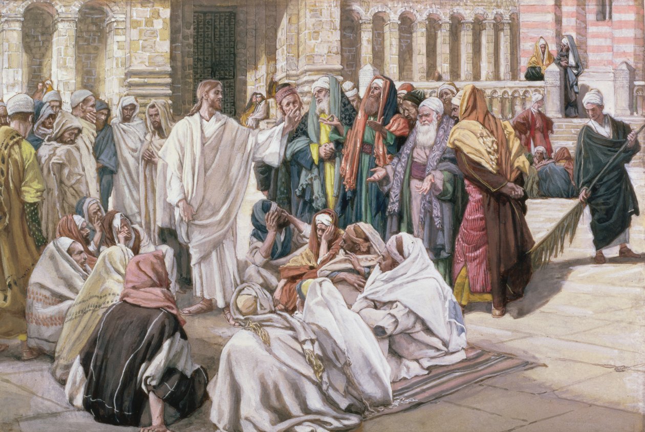 I Farisei interrogano Gesù, illustrazione per La vita di Cristo, c.1886-96 da James Jacques Joseph Tissot